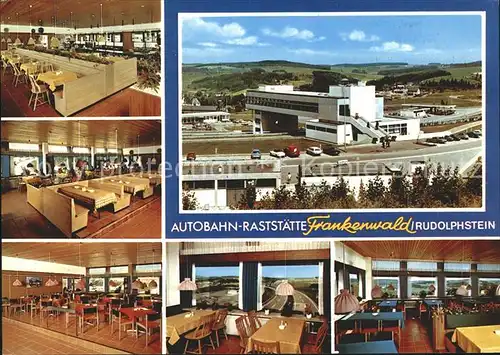 Rudolphstein Autobahn Raststaette Frankenwald Gastraeume Kat. Berg