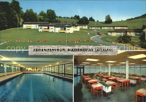 Maierhoefen Allgaeu Ferienzentrum Hallenbad Speisesaal Kat. Maierhoefen