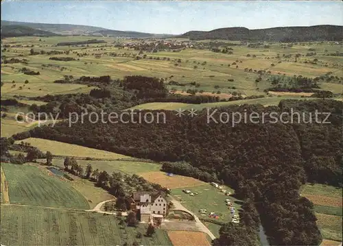 Oberzeuzheim Campingplatz Lochmuehle Fliegeraufnahme Kat. Hadamar