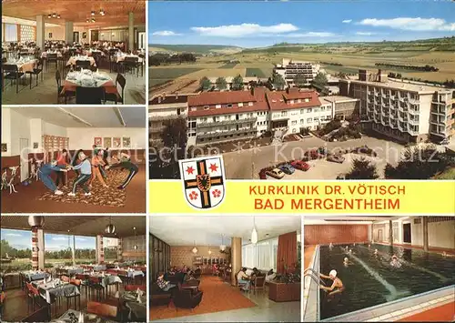 Bad Mergentheim Fliegeraufnahme Kurklinik Dr Voetisch Speisesaal Sporthalle Hallenbad Kat. Bad Mergentheim