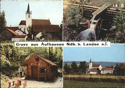 Aufhausen Oberpfalz Kirche Wasserrad Blockhaus Teilansicht / Aufhausen /Regensburg LKR