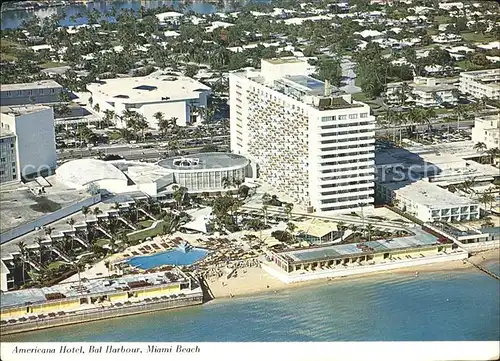 Miami Beach Fliegeraufnahme American Hotel Bal Harbour Kat. Miami Beach