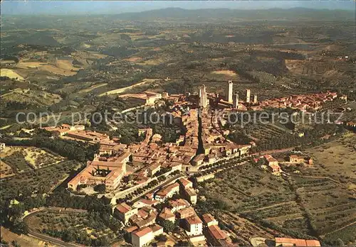 Siena Fliegeraufnahme S. Gimignano Kat. Siena