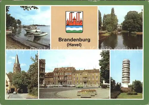 Brandenburg Havel an der Malge Schleuse Dom Marienberg Kat. Brandenburg