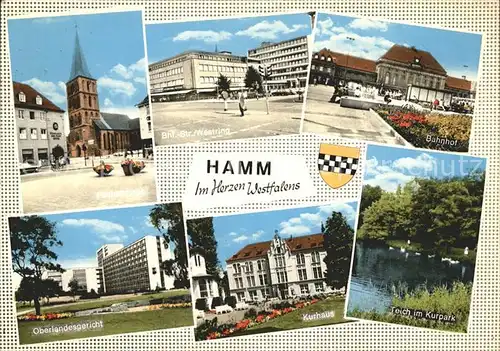 Hamm Westfalen Kurpark Kurhaus Bahnhof Oberlandesgericht Kat. Hamm