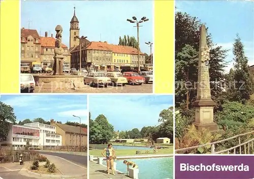 Bischofswerda Kulturhaus Freibad Postsaeule Kat. Bischofswerda