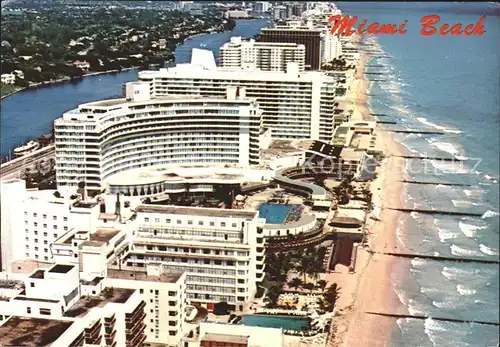 Miami Beach Fliegeraufnahme Hotels with Fontainebleau  Kat. Miami Beach