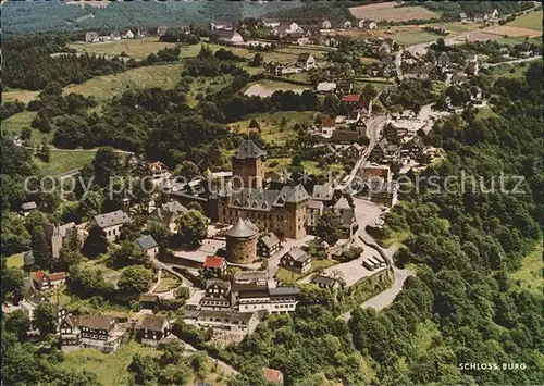 Schloss Burg Wupper Fliegeraufnahme Wahrzeichen des Bergischen Landes Kat. Solingen