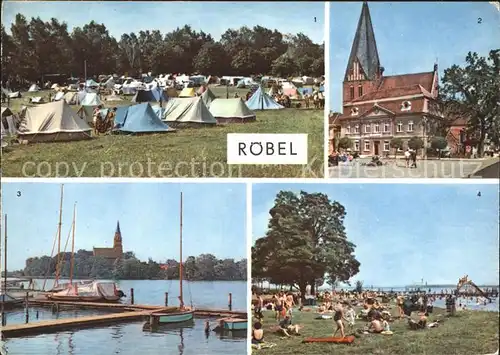 Roebel Mueritz Camping Rathaus Robel Strand Kat. Roebel Mueritz
