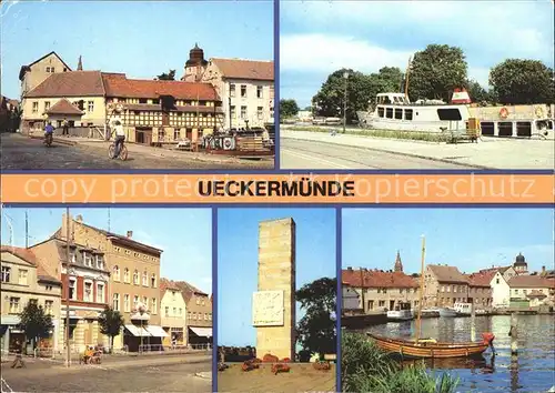 Ueckermuende Mecklenburg Vorpommern Hafen Karl Marx Platz Ehrenmal Kat. Ueckermuende