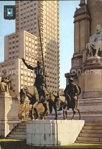 Madrid Spain Monumento a Cervantes Kat. Madrid