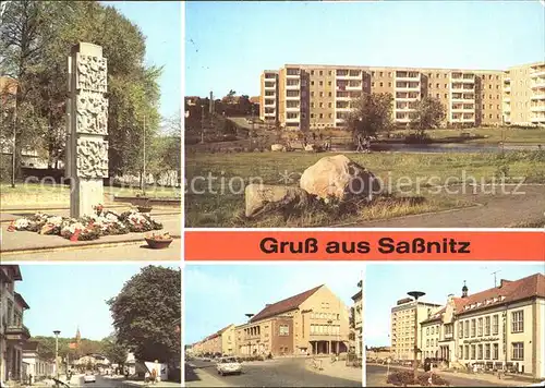 Sassnitz Ostseebad Ruegen Stele Neustadt Ruegener Ring Kat. Sassnitz