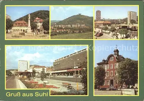 Suhl Thueringer Wald Waffenschmiedbrunnen Ringberghaus Kat. Suhl