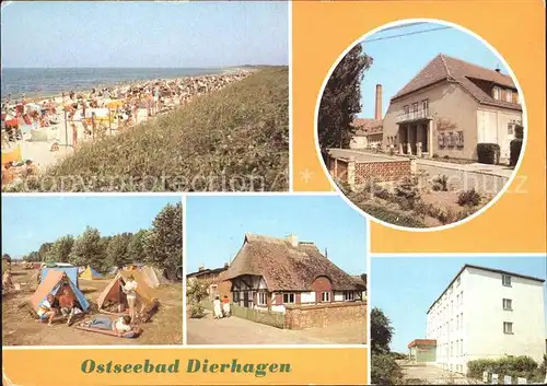 Dierhagen Ostseebad Strand Erholungsheime Ernst Moritz Arndt und Lebnsfreude Camping Kat. Dierhagen Ostseebad