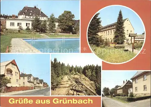 Gruenbach Vogtland Ferienheim Geschwister Scholl und Louis Mueller Falkensteiner Strasse Kat. Gruenbach Vogtland