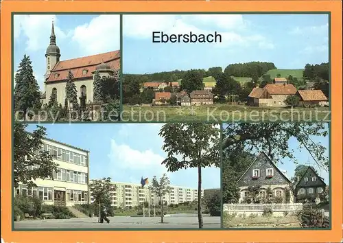 Ebersbach Sachsen Kirche Oberland Umgebindehaeuser Kat. Ebersbach Sachsen