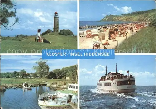 Kloster Hiddensee Strand Leuchtturm Faehre Kat. Insel Hiddensee