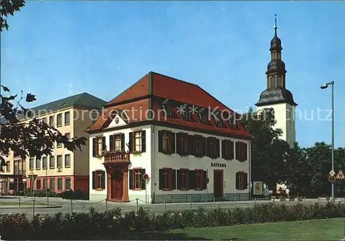 Lampertheim Bergstrasse Rathaus Kirche Kat. Lampertheim