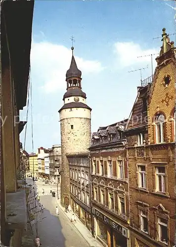 Jelenia Gora Strassenpartie mit Turm Kat. Jelenia Gora