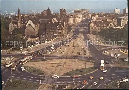 Poznan Posen Fliegeraufnahme Strassenpartie Kat. Poznan