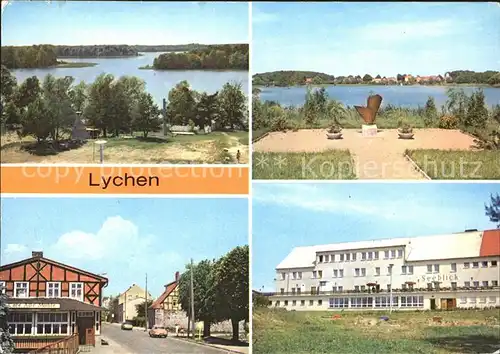 Lychen Grosser Lychensee Nesselpfuhlsee Stadtmauer Kat. Lychen