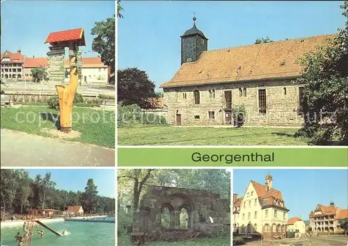 Georgenthal Gotha Waldbad Ruine des ehemaligen Zisterzinser Klosters Kat. Georgenthal