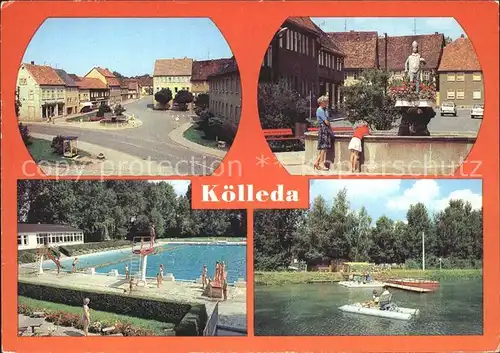 Koelleda Markt Wipertusbrunnen Bad Gondelteich Kat. Koelleda