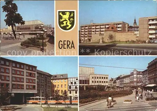 Gera Haus der Kultur Stadtmauer Johannisstrasse  Kat. Gera
