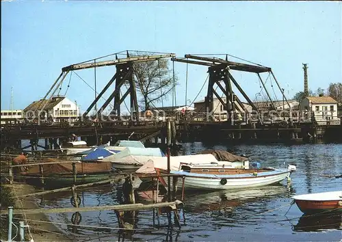 Greifswald Mecklenburg Vorpommern Wiecker Klappbruecke Technisches Denkmal von 1887 Kat. Greifswald