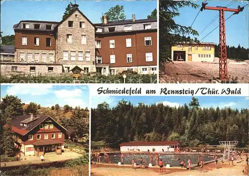 Schmiedefeld Rennsteig Schwimmbad Seilbahn Kat. Schmiedefeld Rennsteig