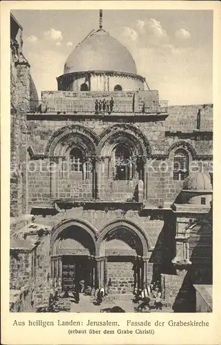 Jerusalem Yerushalayim Fassade der Grabeskirche Kat. Israel