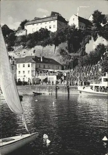 Meersburg Bodensee Terrassen Cafe Hotel Hecht am See Kat. Meersburg