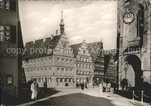 Dinkelsbuehl Marktplatz mit Gustav Adolf Haus Kat. Dinkelsbuehl