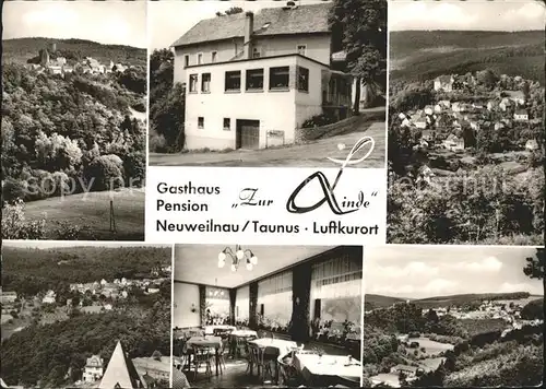Neuweilnau Ortsansichten Gasthaus Pension Zur Linde Gaststube Kat. Weilrod