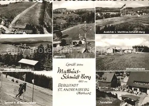 St Andreasberg Harz Sommer Skibahn Sessellift Matth Schmidt Berg Glockenberg Matthiasbaude Torlauf Sommerpiste Talstation Kat. Sankt Andreasberg