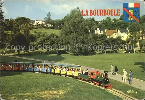 La Bourboule Le petit train dans le magnifique cadre fleuri du parc Fenestre Kat. La Bourboule