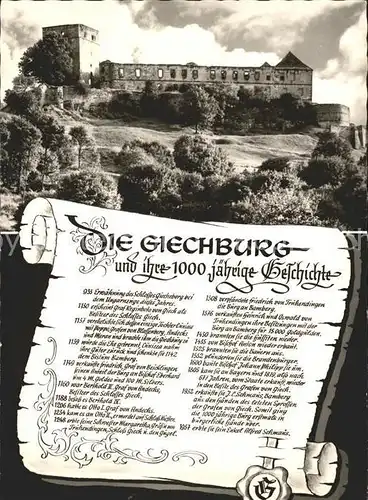Bamberg Die Giechburg mit 1000jaehriger Geschichte Kat. Bamberg