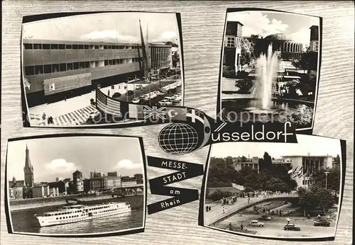 Duesseldorf Messehalle Fontaene Fahrgastschiff  Kat. Duesseldorf