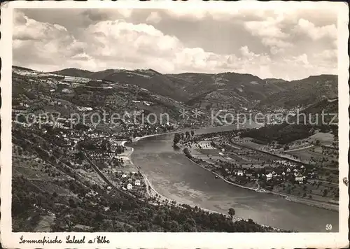 Salesel Tschechien Elbe Panorama Kat. Dolni Zalezly