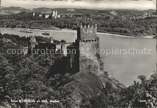 Melk Donau Ruine Veitenegg Panorama Kat. Melk Wachau