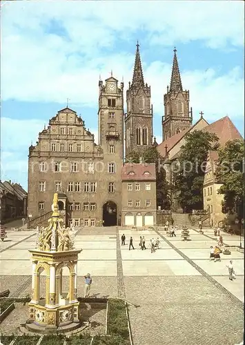 Oschatz Platz der DSF Rathaus Kirche Kat. Oschatz