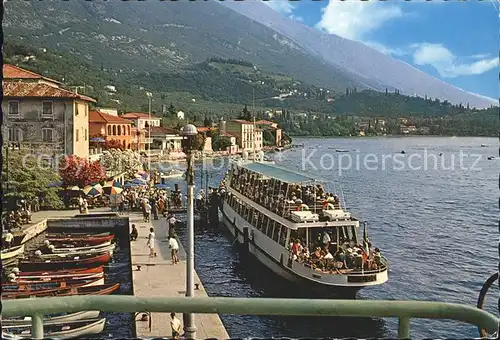 Malcesine Lago di Garda Hafen Fahrgastschiff Kat. Malcesine