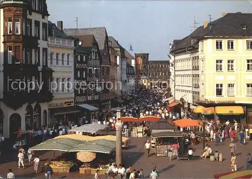 Trier Hauptmarkt mit Porta Nigra Kat. Trier