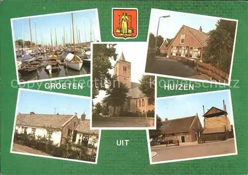 Huizen Bootshafen Kirche Dorfmotive Kat. Huizen