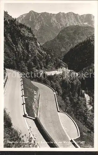 Berchtesgaden Dt Alpenstrasse mit Reiteralpe und Weisbachschlucht Kat. Berchtesgaden