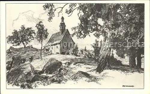 Sickendorf Kapelle Federzeichnung Kat. Lauterbach (Hessen)