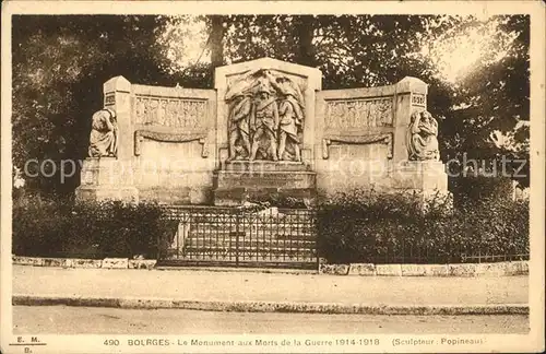 Bourges Le Monument aux Mortes de la Guerre Kat. Bourges