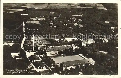 Koenigsbrueck Fliegeraufnahme Truppenuebungsplatz Kat. Koenigsbrueck