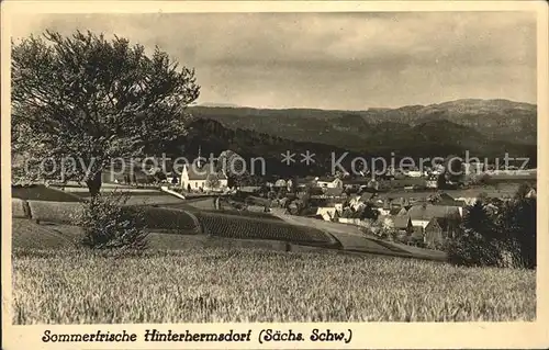 Hinterhermsdorf Felder Dorf Kat. Sebnitz