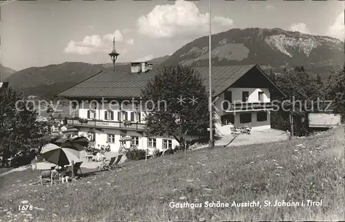 St Johann Tirol Gasthaus Schoene Aussicht Kat. St. Johann in Tirol
